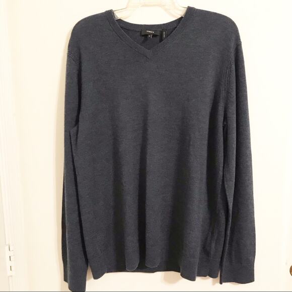 Theory 75% Merino Wool Men's V-Neck Sweater - Picture 1 of 7